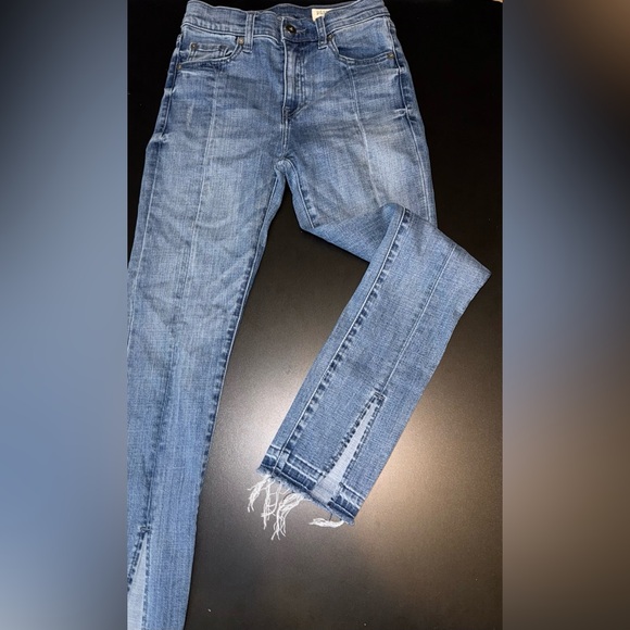 Pistola Designer Slim Fit Split Hem Raw Edge Jeans sz 25 Skinny  EUC - Picture 1 of 9